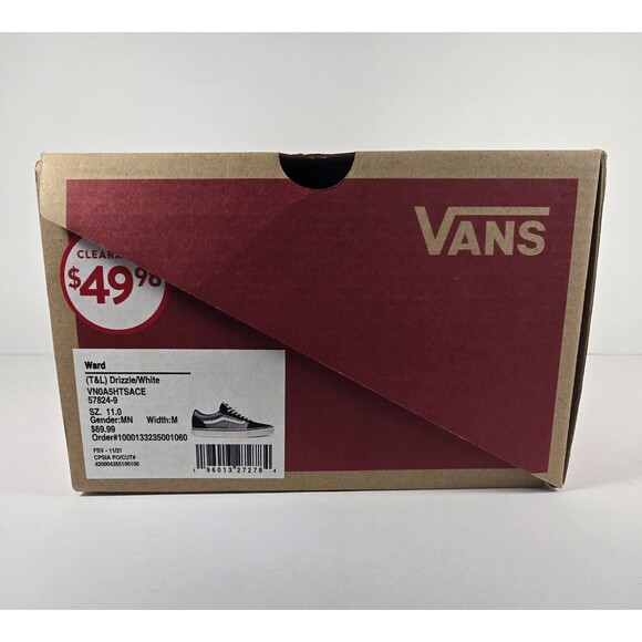 VANS Men’s Old Skool Black White Gray Low Top Skate Shoe Sneaker Size 11 - Picture 9 of 9